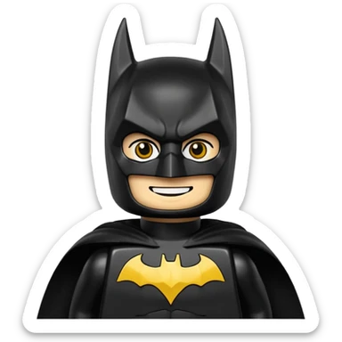 A Lego batman emoji sticker