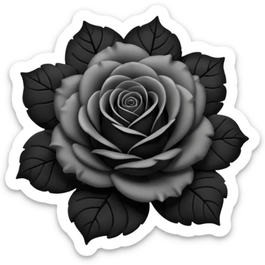 black rose emoji sticker