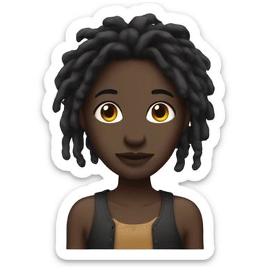 darkskin with locs sticker
