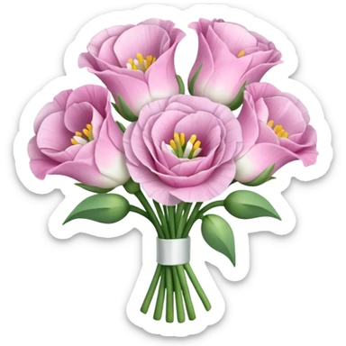 bouquet of realistic eustoma 15 sticker