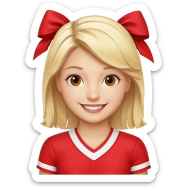 create an emoji of a cheerleader sticker