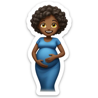 Happy pregnant woman sticker