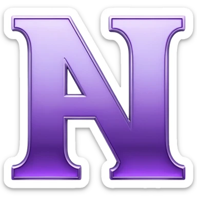 purple alphabet sticker