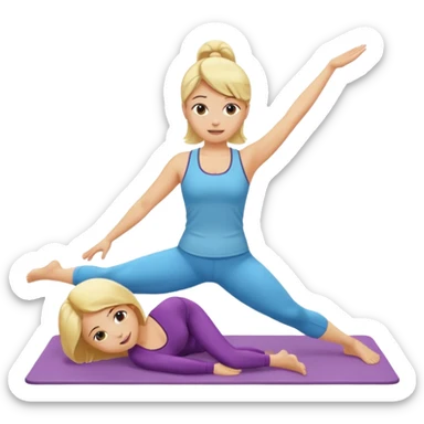 pilates on the mat create emoji sticker
