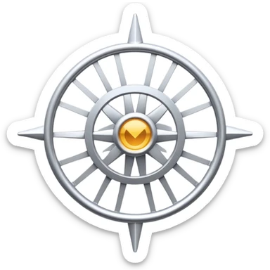 single line connecting a central point to an outer point, representing a Spoke sticker