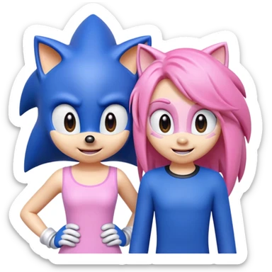 Sonic and Amy sticker