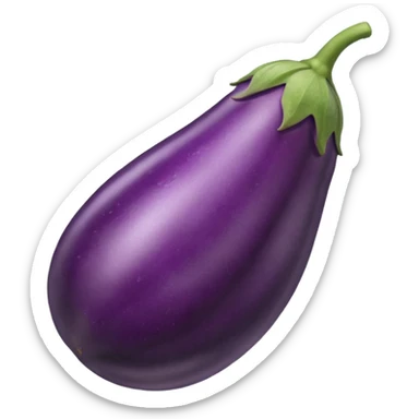 An eggplant with veins and sweat sticker
