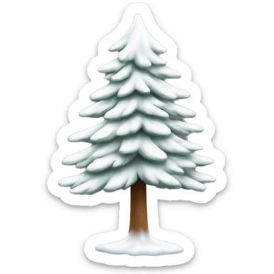  actual white fir christmas tree isolated.  sticker