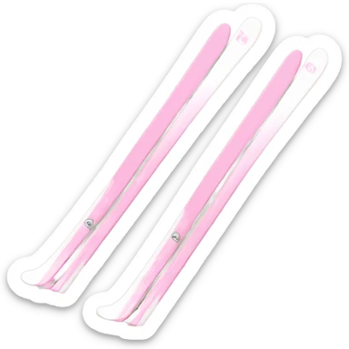 Light pink skis  sticker