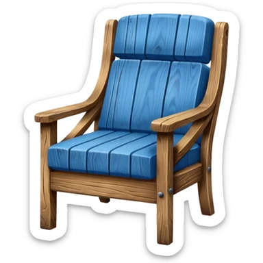 Blue chair sticker