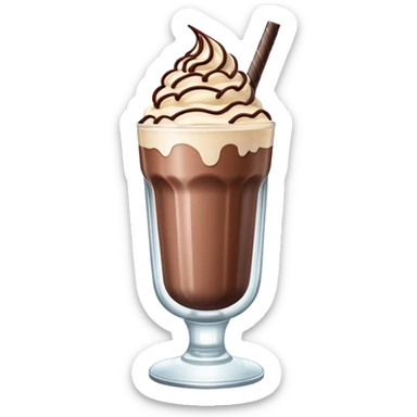 Milkshake with Chocolate ice cream  sticker