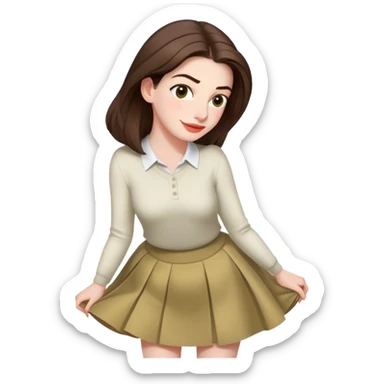 anne hatway bend over skirt up sfw sticker