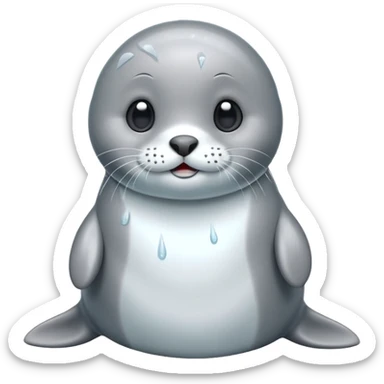 cute seal character, icy vibe, shiny wet look, 3D cartoon, mobile game icon style, clean background, no text, no watermark


 sticker