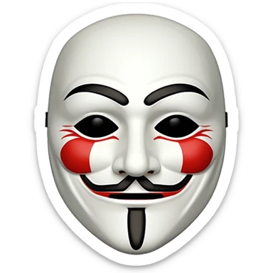 Guy Fawkes mask sticker