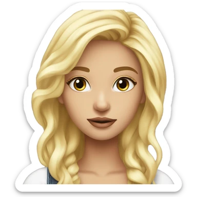 ￼ blonde, beautiful girl with Christian Vail ￼ sticker