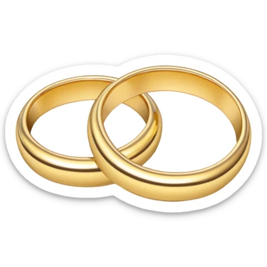 Two gold wedding rings sticker