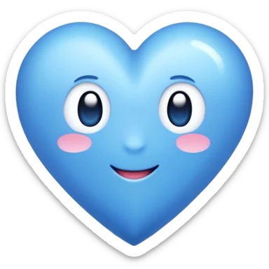 Blue heart with the words Hi Cutie! in the middle  sticker