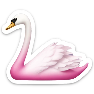 Pink swan  sticker