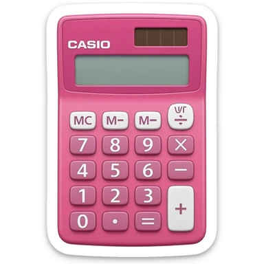 Pink casio calculator sticker