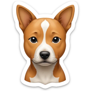 Pitbull Jack Russell Australian cattle dog mix with black spot on her butt  sticker