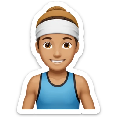 runner with sweatband sticker