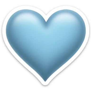 Light gray blue heart sticker