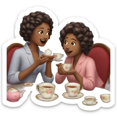 Tea-time-gossip sticker