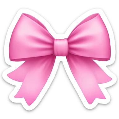Pink bow sticker