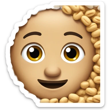 oatmeal wth eyes sticker