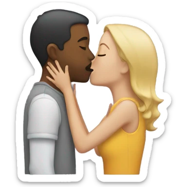 Two people kissing  sticker