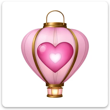 sakura heart with a paper lantern sticker
