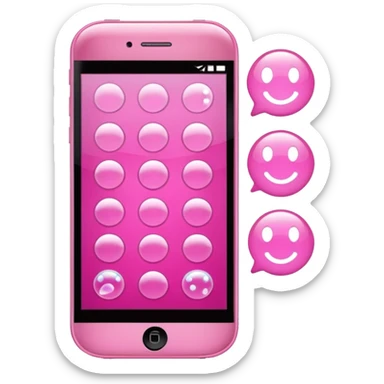 pink phone contacts bubble sticker