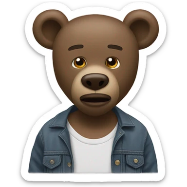 Kanye West bear ￼ sticker