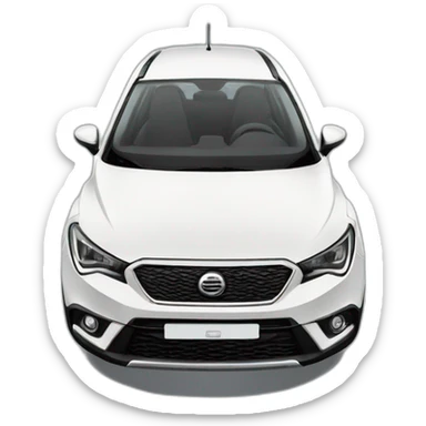 Comic drawing of new seat Arona black with white roof sticker