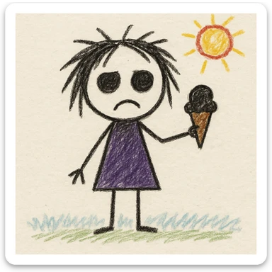 gothic ice cream sticker