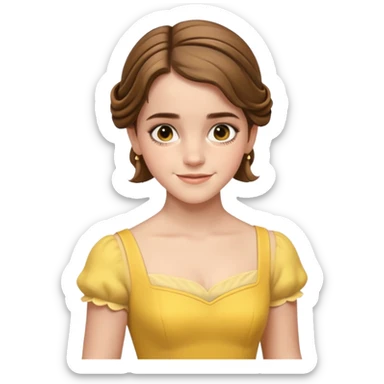 emma watson as belle Cinematic Realistic sticker