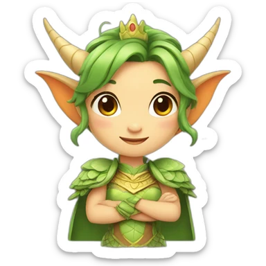 Cute dragon princess sticker