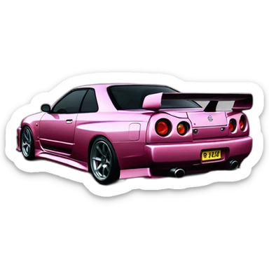 Nissan skyline R34  sticker
