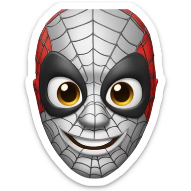 Spiderman face smile sticker