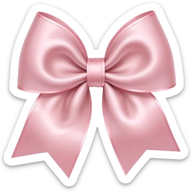 light pink bow on light pink bow sticker