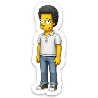 the simpsons young full body sticker