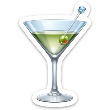 empty martini glass sticker