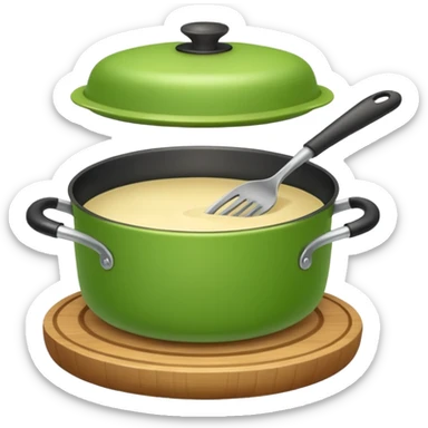 Small icon emoji of cook recipe, minimum details, green #36a767 main color sticker