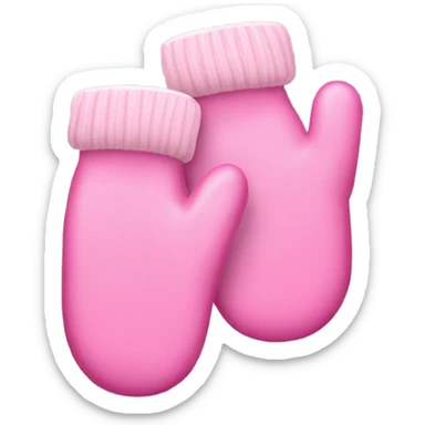 Pink mittens sticker