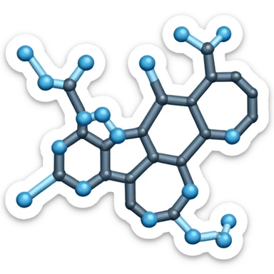 enzyme structure, scientific style sticker