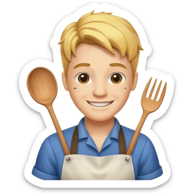 golden ramsay with apron sticker
