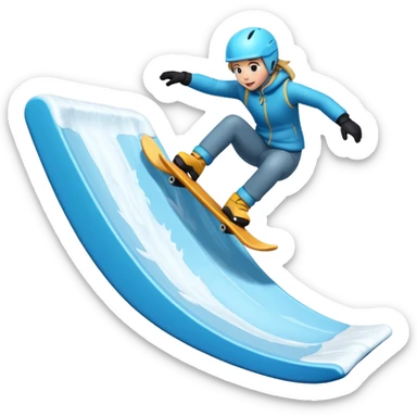 snow slope freestyle park kicker sticker