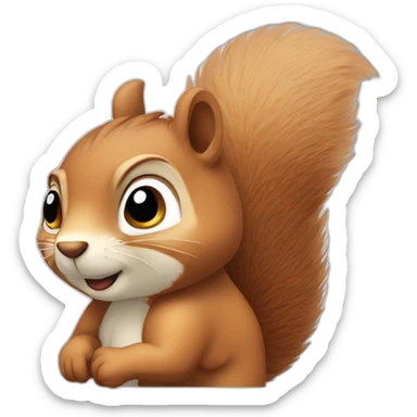 a squirrel with an bombastic side eye sticker