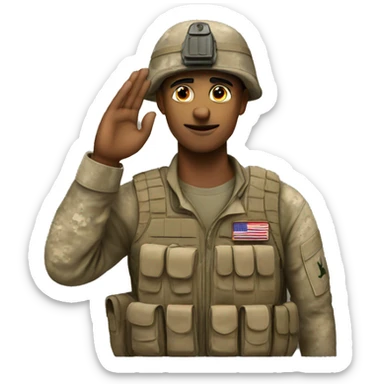 iraqi soldier salute sticker