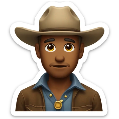 sad cow boy emoji sticker